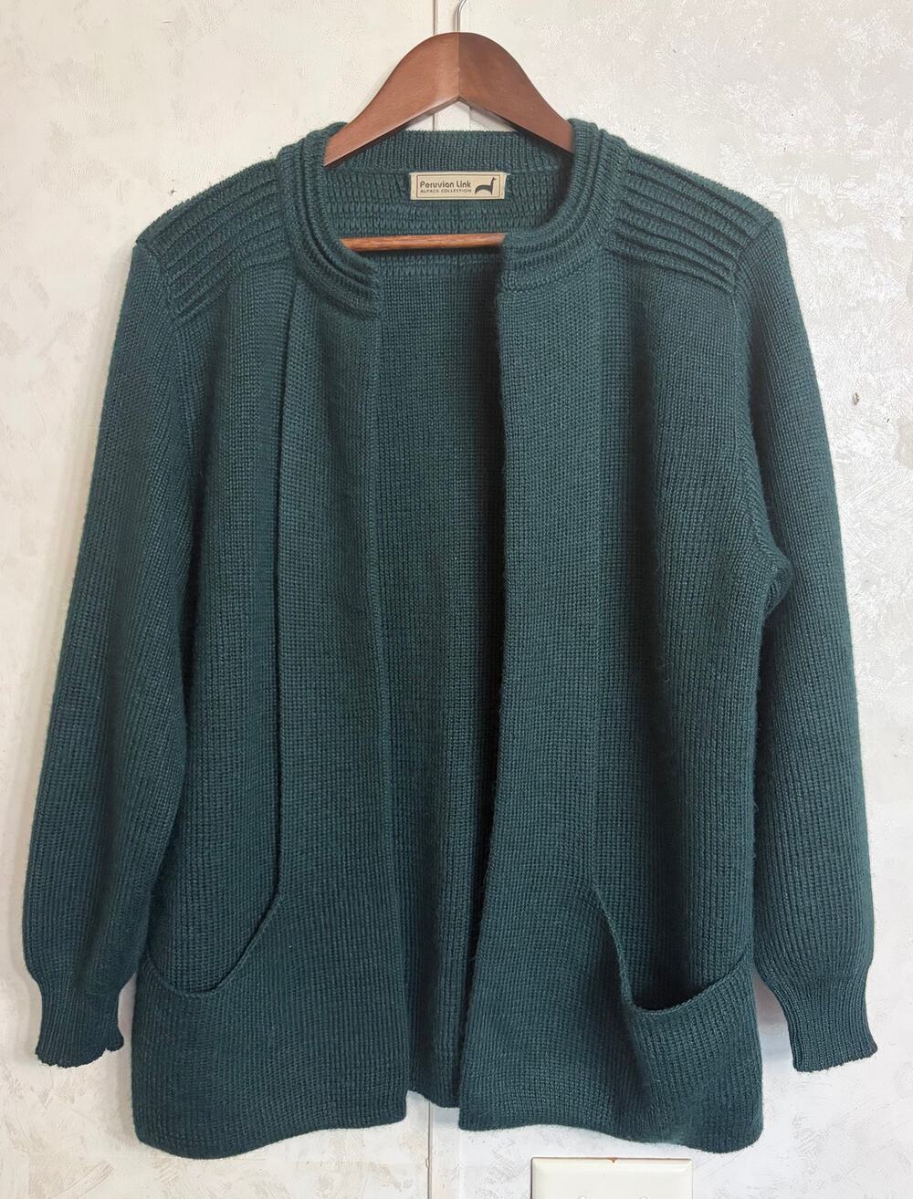Peruvian Link Quiet Luxury Alpaca Minimalist Timeless Classic Ebel Cardigan OS